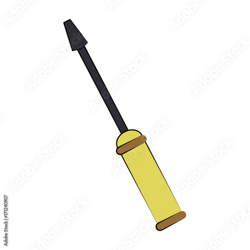 screwdriver tool icon image vector illustration design 