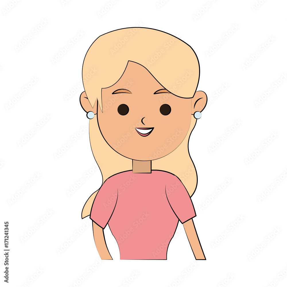 happy blonde woman icon image vector illustration design happy blonde woman icon image vector illustration design