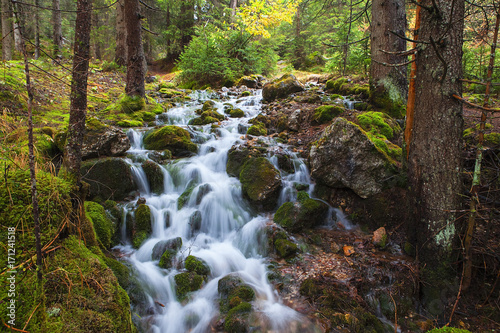 Waterfall in Dolomites photo