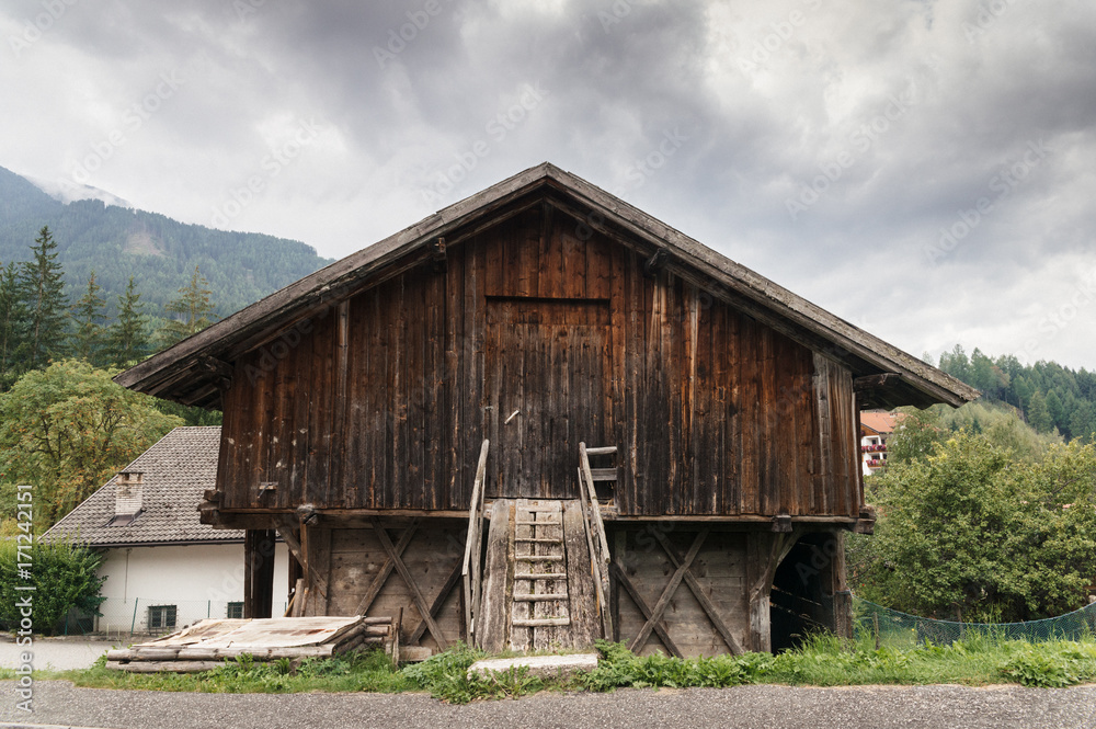 Alto Adiga / South Tyrol, Italy typical mountain houses Alto Adiga / South Tyrol, Italy typical mountain houses