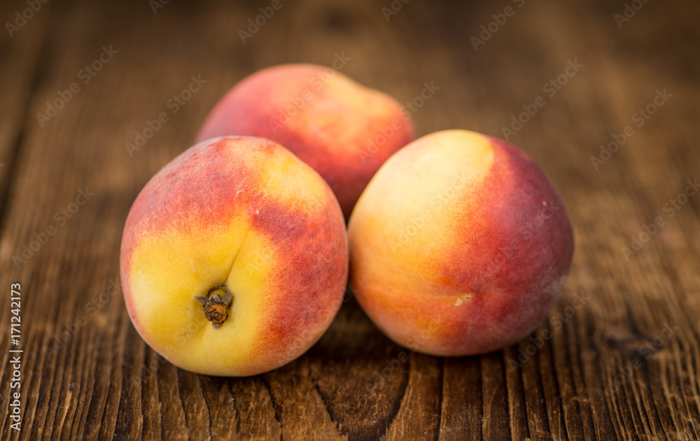 Portion of Fresh Peaches, selective focus Portion of Fresh Peaches, selective focus