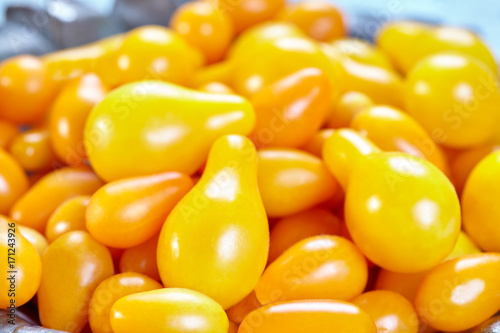 Yellow pear cherry tomatoes Solanum lycopersicum