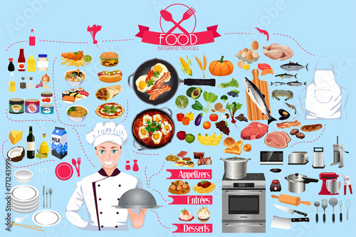 Food Infographics Element Illustration