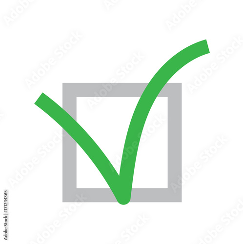 green check mark icon- vector illustration
