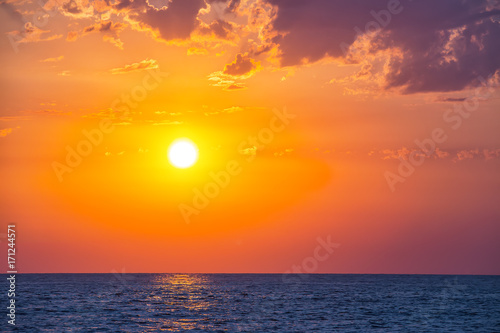 beautiful sunset at the sea
