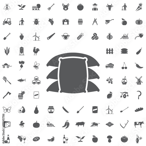farm sack isolated icon