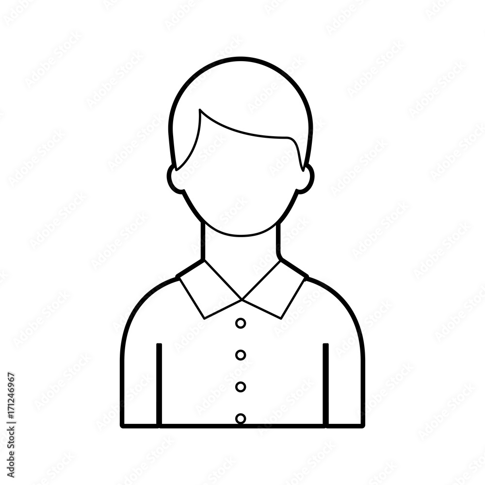 portrait man character male person image vector illustration