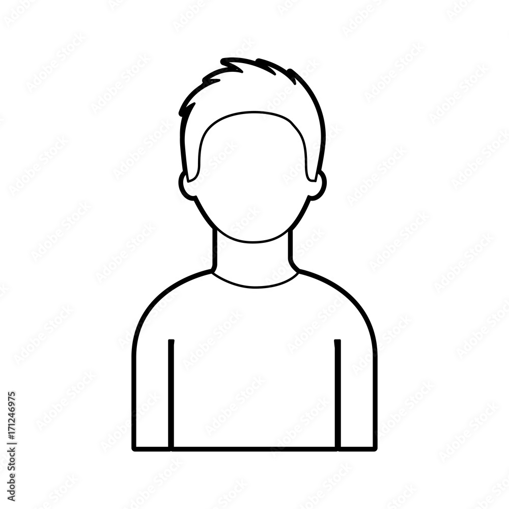 portrait man character male person image vector illustration portrait man character male person image vector illustration