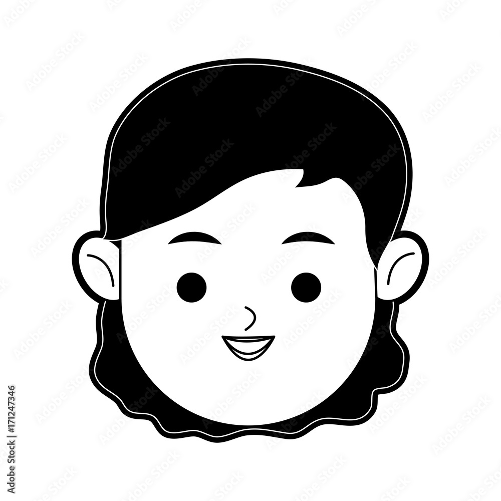 head of happy woman icon image vector illustration design head of happy woman icon image vector illustration design