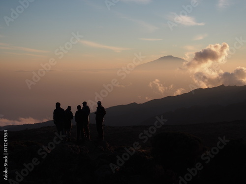 Mt Meru from Kilimanjaro, Africa