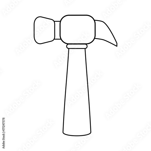 hammer tool icon image vector illustration design 