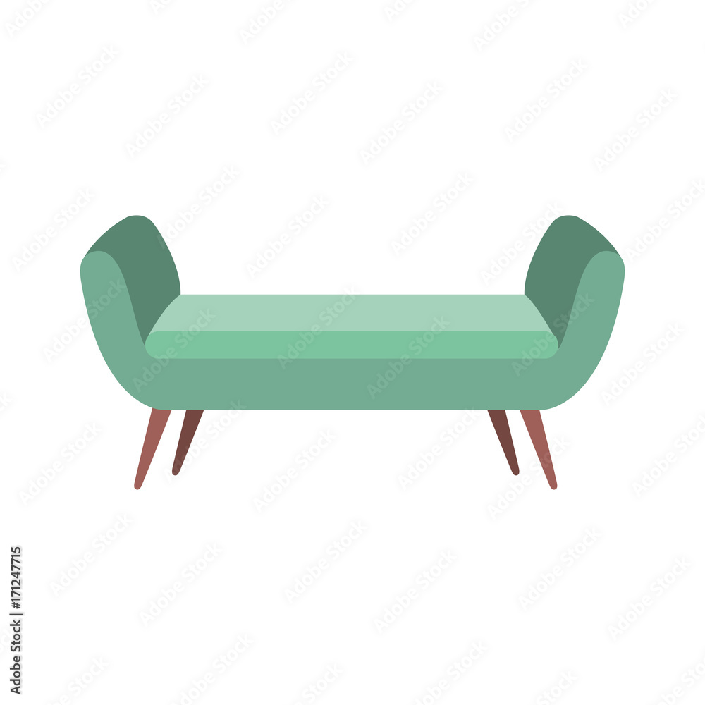 sofa divan or couch elegant furniture icon style interior vector illustration
