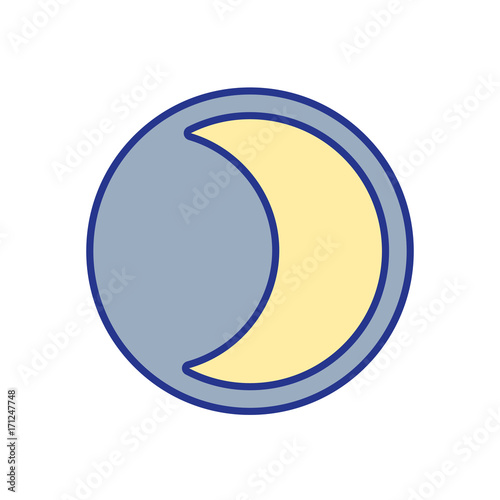 beauty moon natural satellite of the earth planet vector illustration