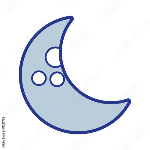 beauty moon natural satellite of the earth planet vector illustration