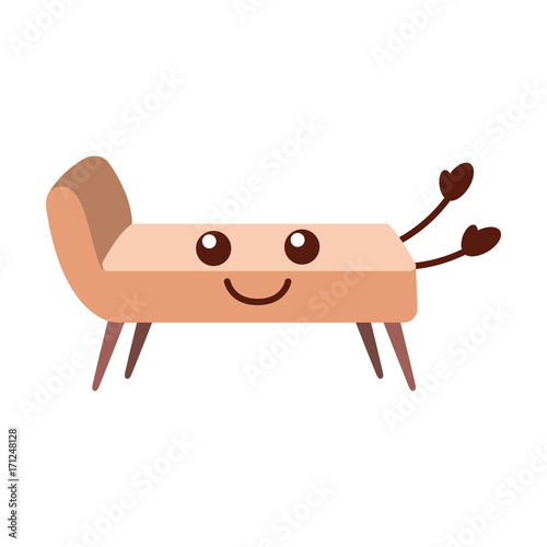 sofa divan or couch elegant furniture icon style interior vector illustration
