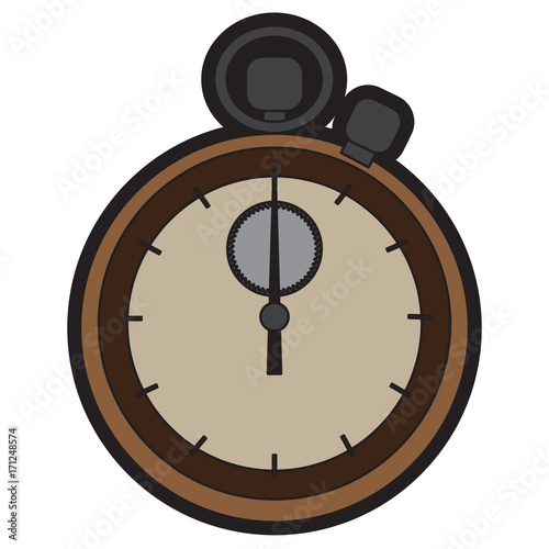 Isolated chronometer icon on a white background, Vector illustration