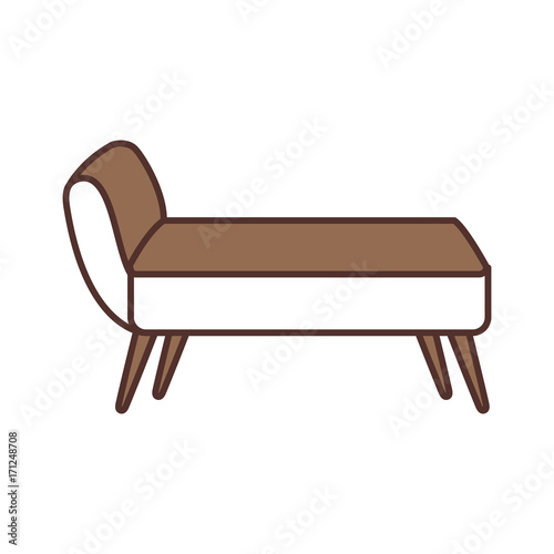 sofa divan or couch elegant furniture icon style interior vector illustration