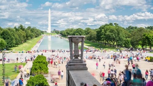 Washington DC National Mall Timelapse Video, Reflection Pool and Washington Monument