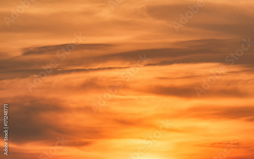 Colorful sunset sky background.