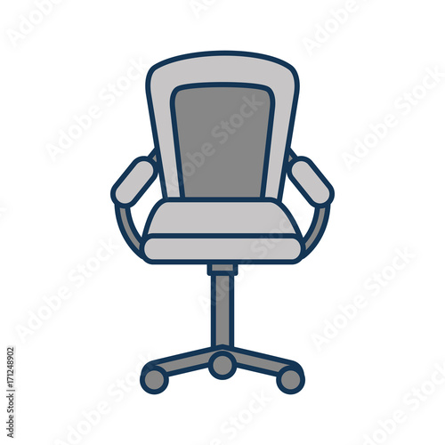 furniture armchair office wheel equipment vector illustration