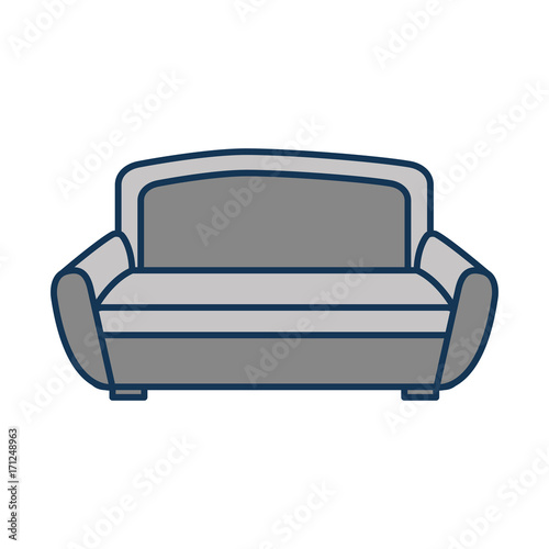 sofa furniture home decor comfort element vector illustration