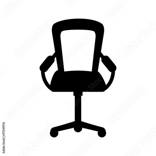furniture armchair office wheel equipment vector illustration
