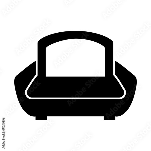 sofa furniture home decor comfort element vector illustration