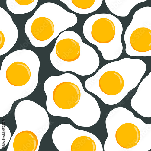 seamless pattern with fried eggs