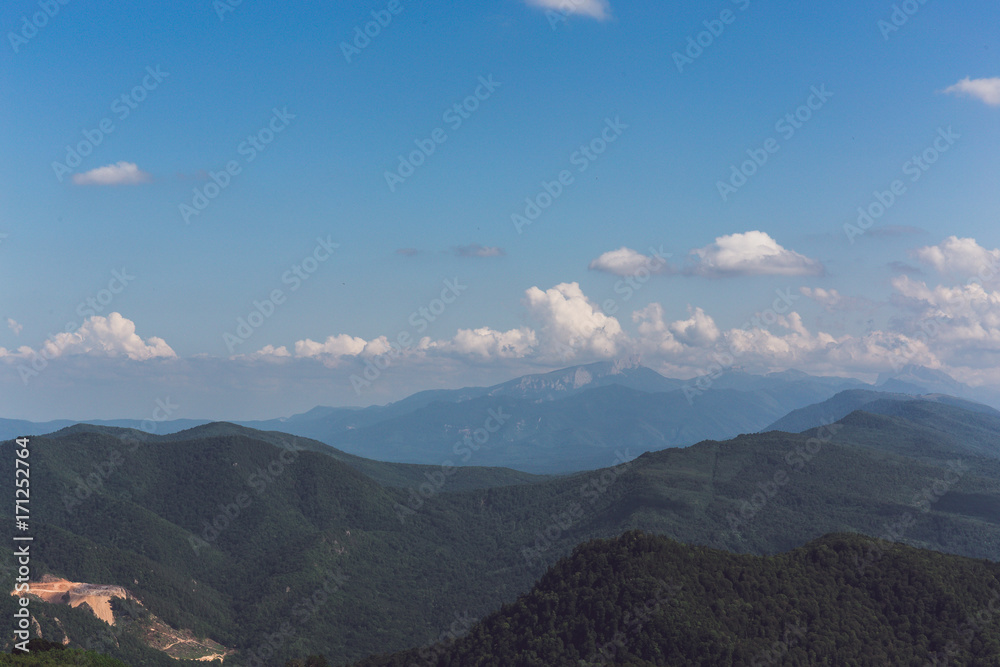 Retro toned mountain landscape