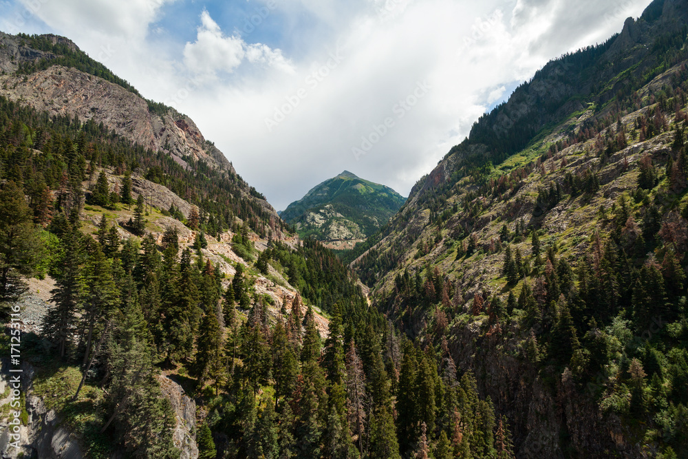 Obraz premium Red Mountain Pass in Ouray, Colorado. Also called the Million Dollar Highway.