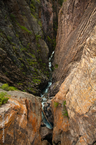 Birds Eye View of Stream in Ouray, Colorado 