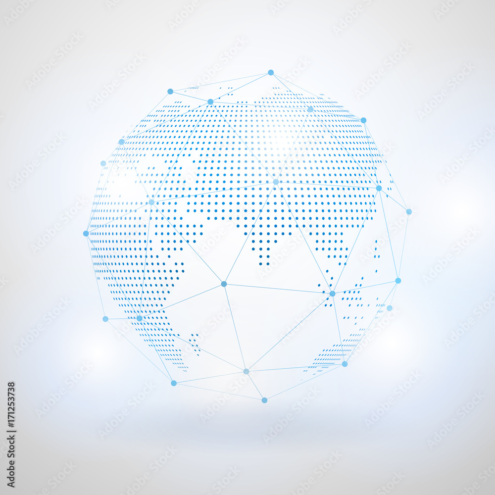 Obraz premium Future technology concept of global business-5