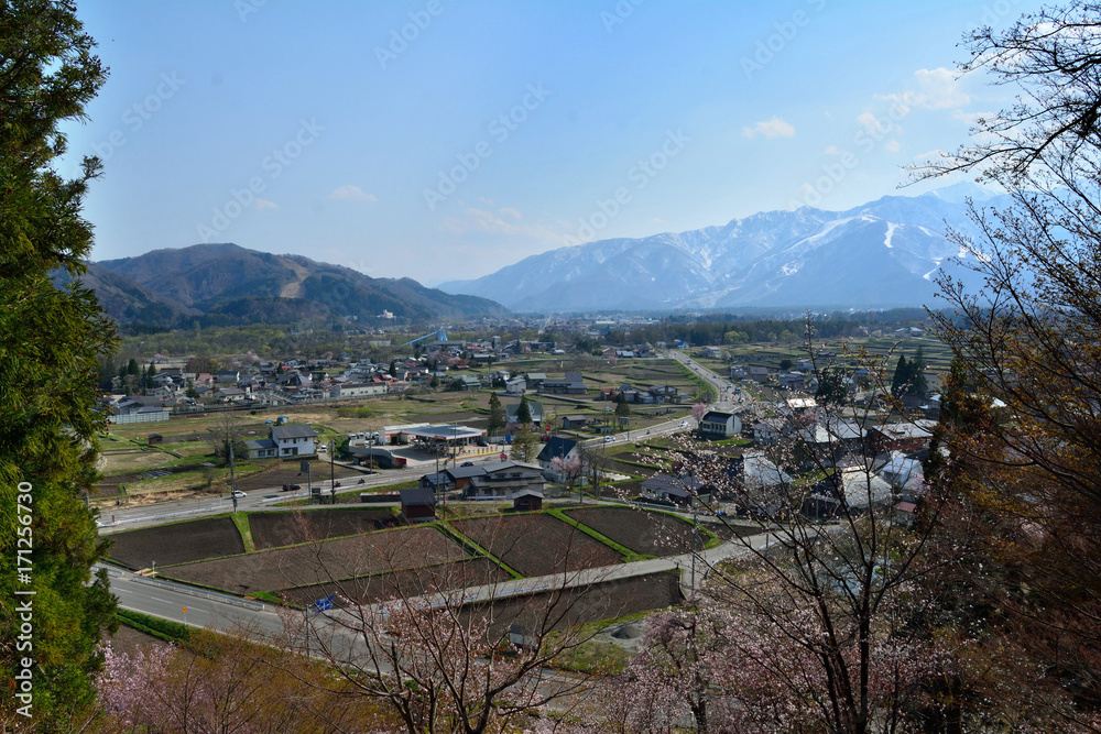 View for rural area of Nagano prefecture, JAPAN.