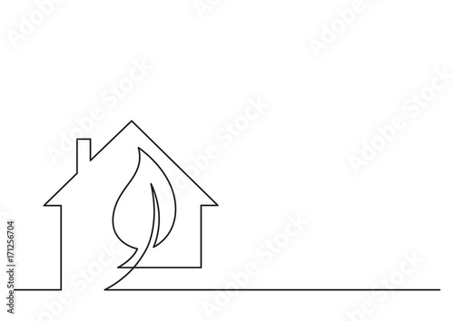 one line logo design of Energy Technologies Solutions Home Improvement