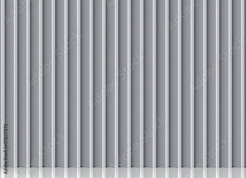 Fototapeta Naklejka Na Ścianę i Meble -  3d rendering. bevelled gray wood panels wall background