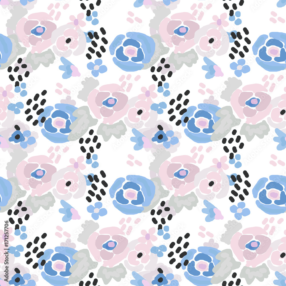 Seamless floral feminine pattern Seamless floral feminine pattern