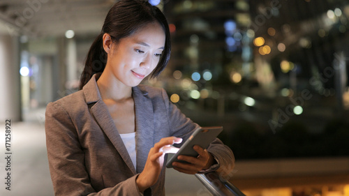 Business woman use of smart phone