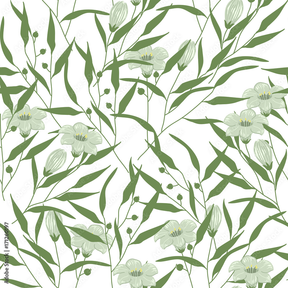 Obraz floral pattern perfect for background, wallpaper, wedding invitation design, wrap paper