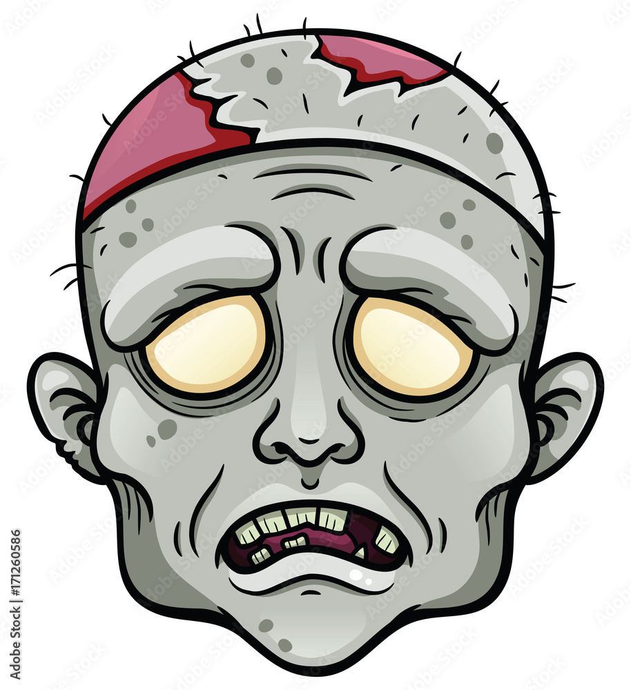 Cartoon zombie head Stock Vector Adobe Stock