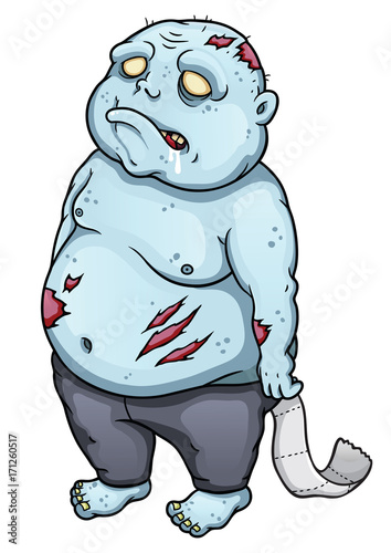 Fat cartoon zombie