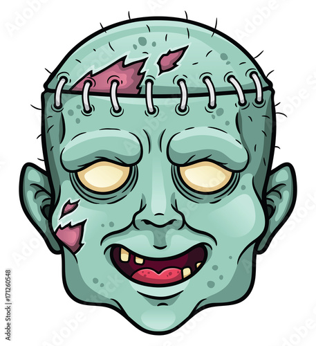 Cartoon zombie head