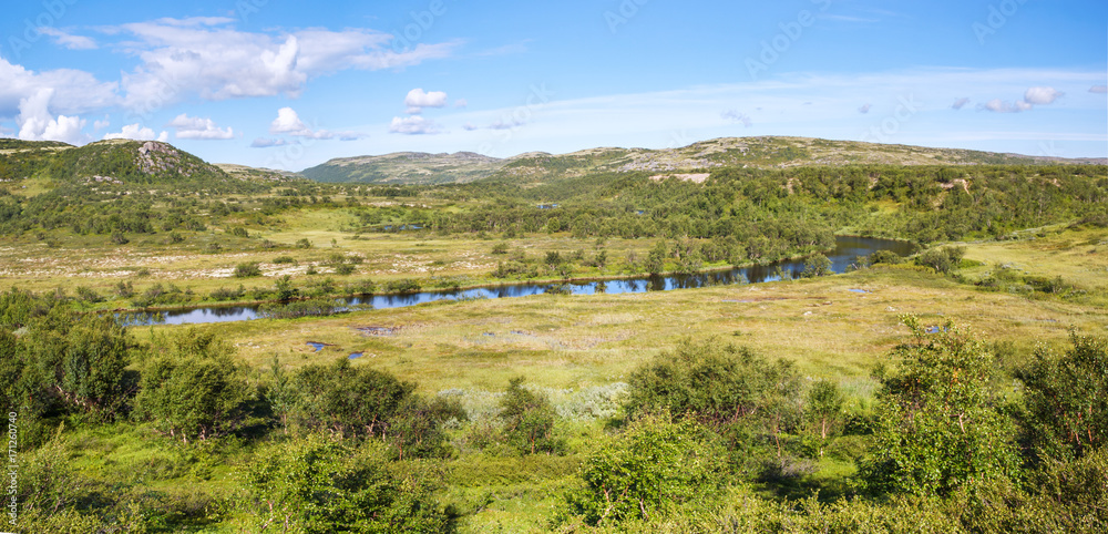 The valley of Belousiha river on the Kola Peninsula
