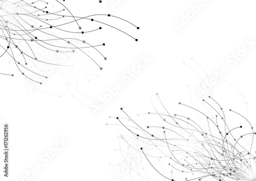 vector white background abstract technology communication data Science