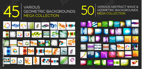 Set of geometric abstract posters