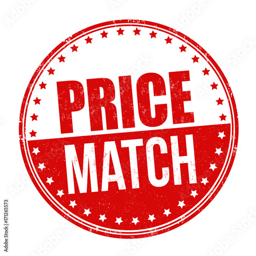 Price match sign or stamp