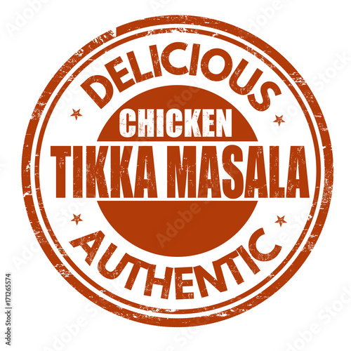 Chicken tikka masala sign or stamp