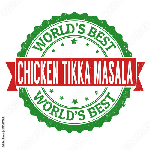 Chicken tikka masala sign or stamp