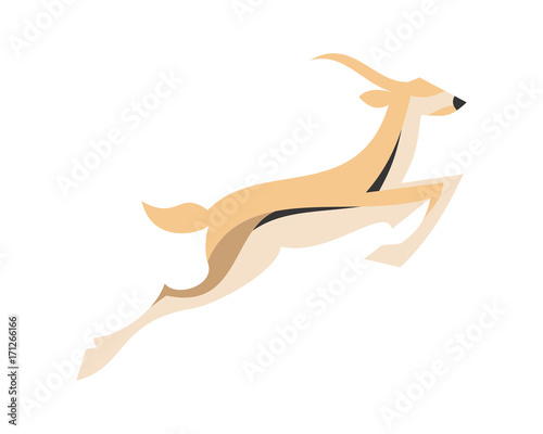 antelope goat animal safari zoo icon image vector