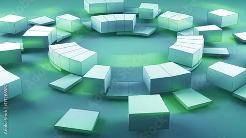 Concentric segmented circle...