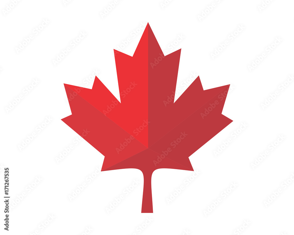 Fototapeta czerwony Kanada liść klonu ikona wektor wyobrażenie o osobie